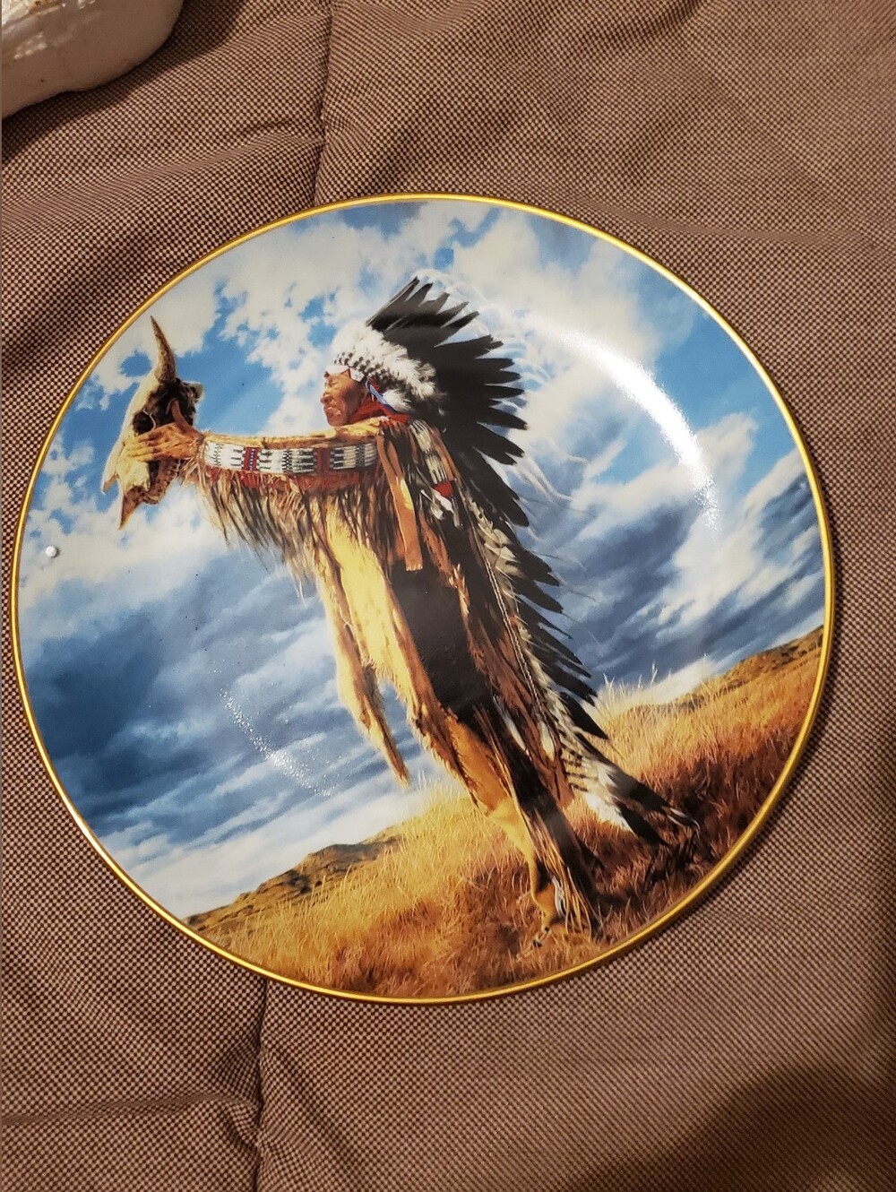 Franklin Mint Limited Edition "Prayer to the Great Spirit" Porcelain Plate